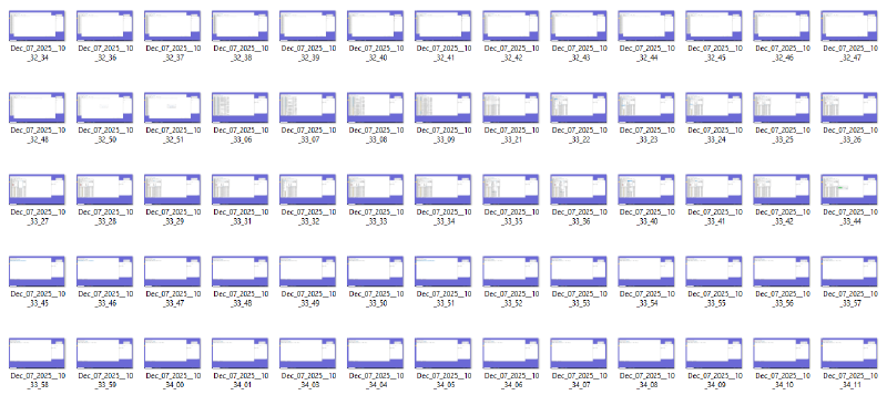 The folder \28463 filling up with screenshots.